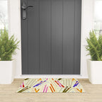 Colorful Winter Skiing Design Welcome Mat Gallery Image 3