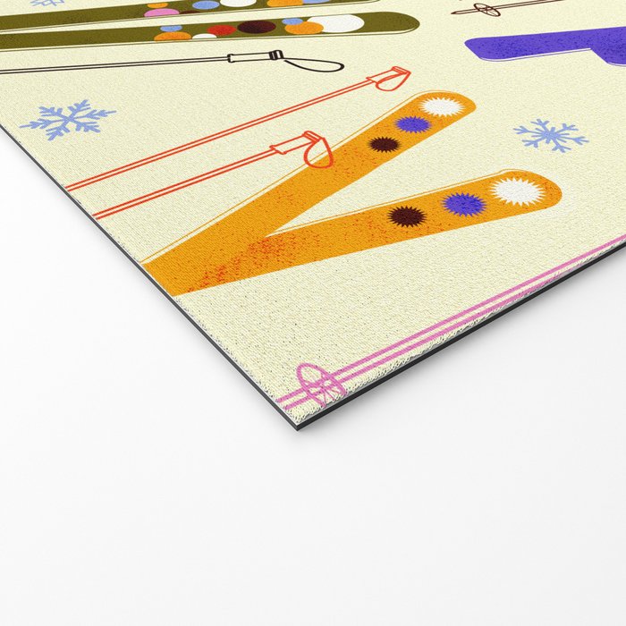 Colorful Winter Skiing Design Welcome Mat Gallery Image 2