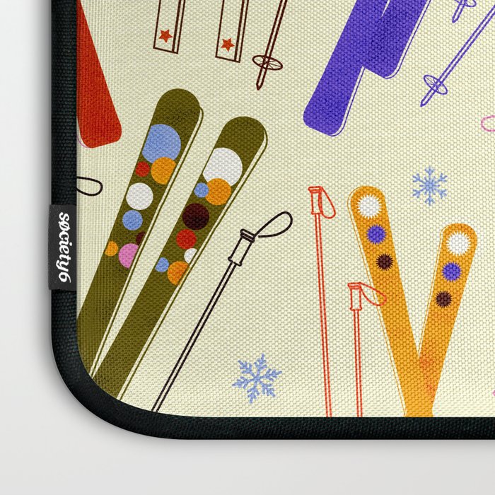 Colorful Winter Skiing Design Laptop Sleeve Gallery Image 3