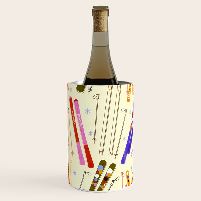 Colorful Winter Skiing Design Wine Chiller Gallery Image 3