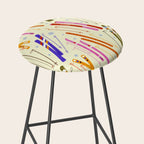 Colorful Winter Skiing Design Stool Gallery Image 2