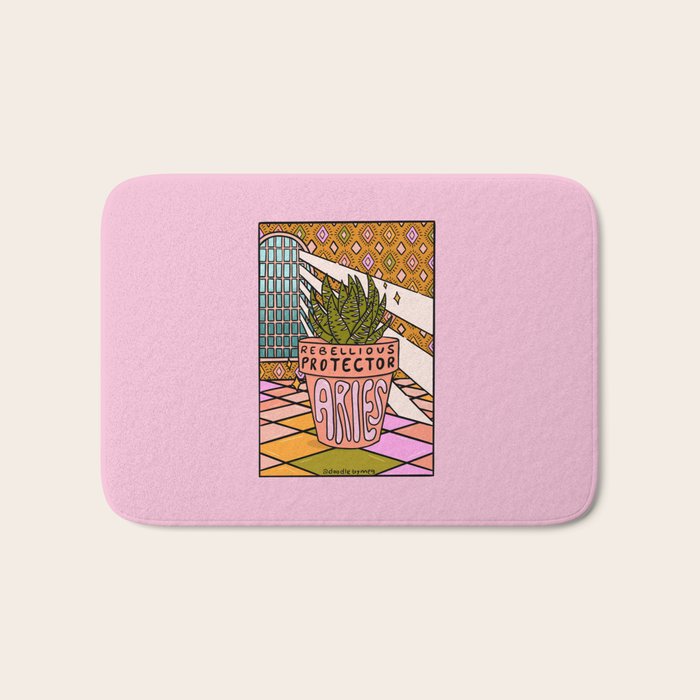Aries Plant Bath Mat Gallery Image 1