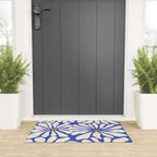 Sunny Floral Blue Welcome Mat Gallery Image 3