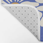 Sunny Floral Blue Bath Mat Gallery Image 2
