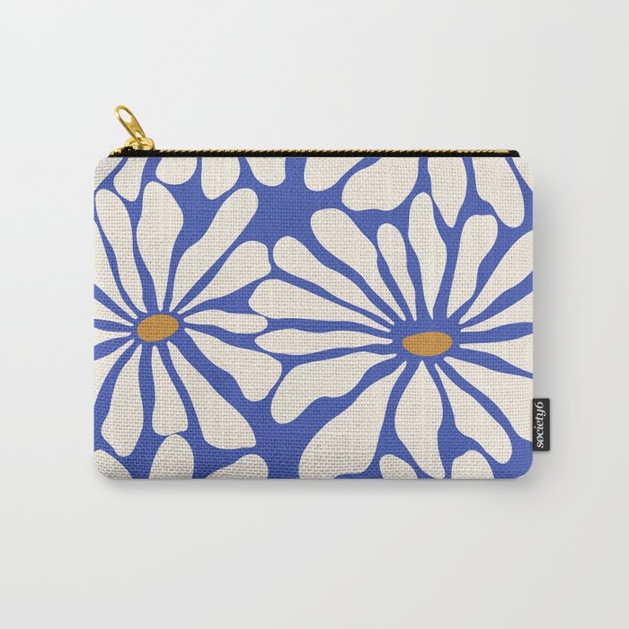 Sunny Floral Blue Carry All Pouch Gallery Image 1