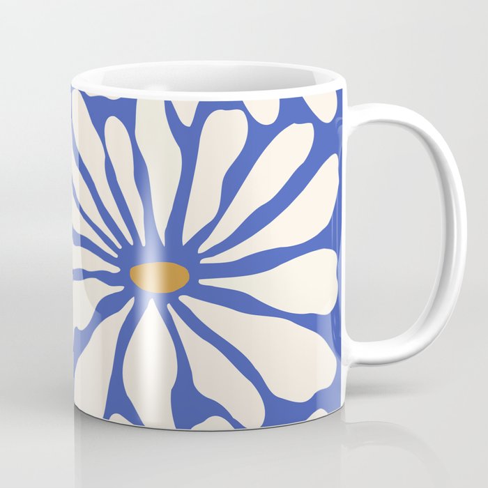 Sunny Floral Blue Coffee Mug Gallery Image 1