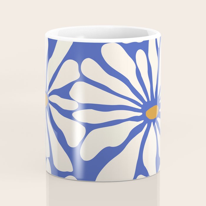 Sunny Floral Blue Coffee Mug Gallery Image 4