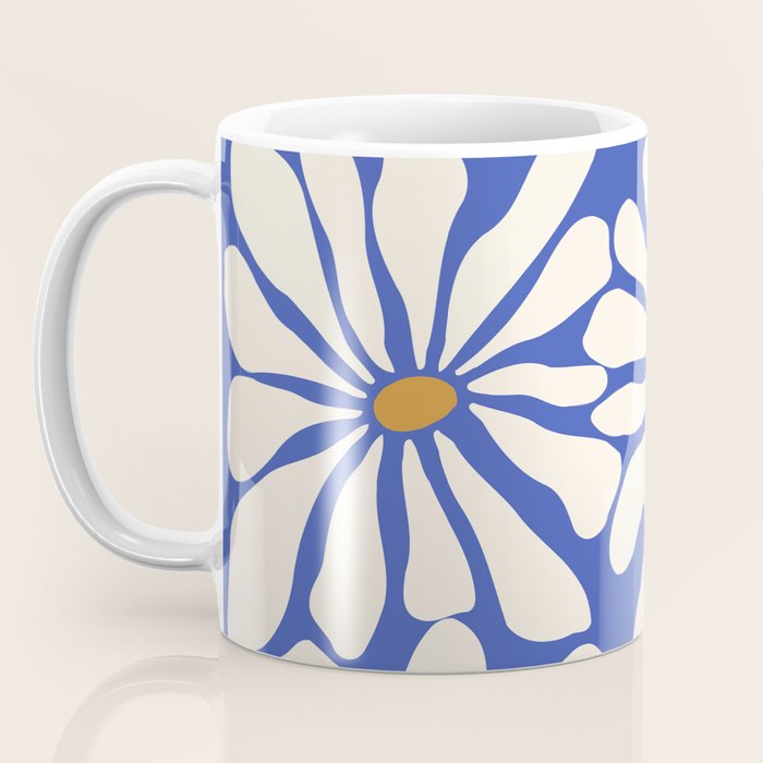 Sunny Floral Blue Coffee Mug Gallery Image 3