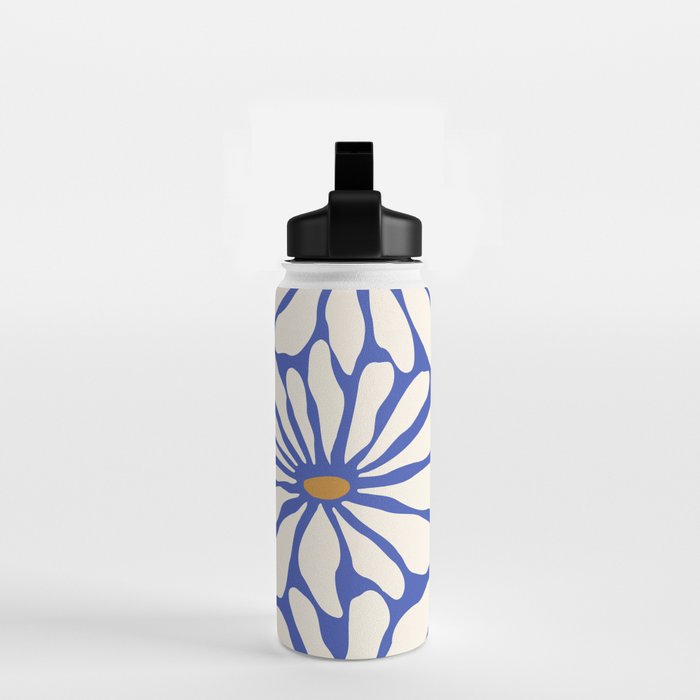 Sunny Floral Blue Water Bottle Gallery Image 2