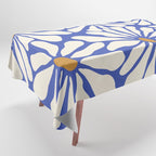 Sunny Floral Blue Tablecloth Gallery Image 1