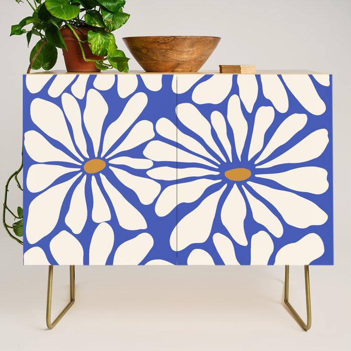 Sunny Floral Blue Credenza Gallery Image 1