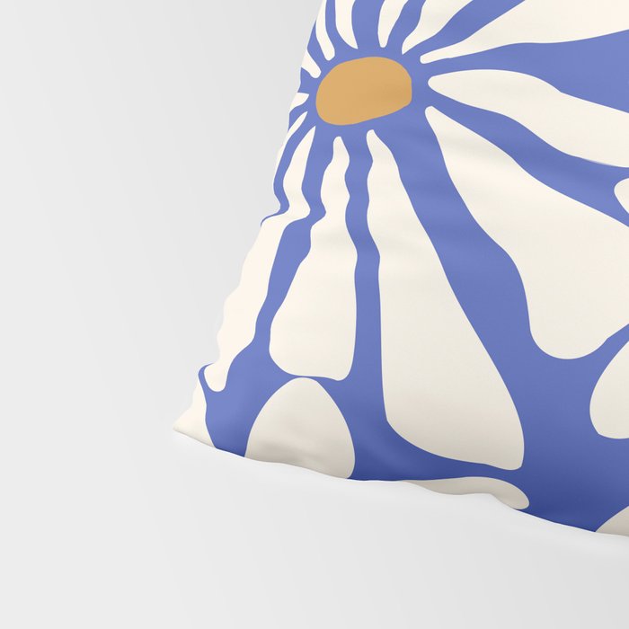 Sunny Floral Blue Pillow Sham Gallery Image 4