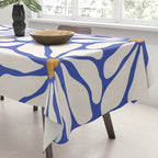 Sunny Floral Blue Tablecloth Gallery Image 3