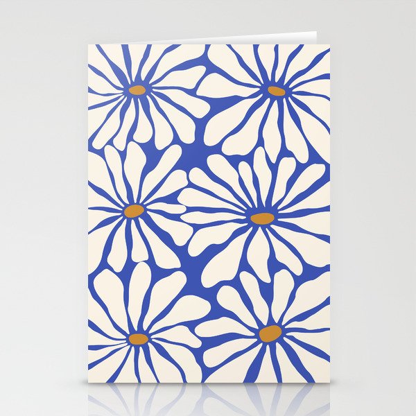 Sunny Floral Blue Stationery Card Gallery Image 1