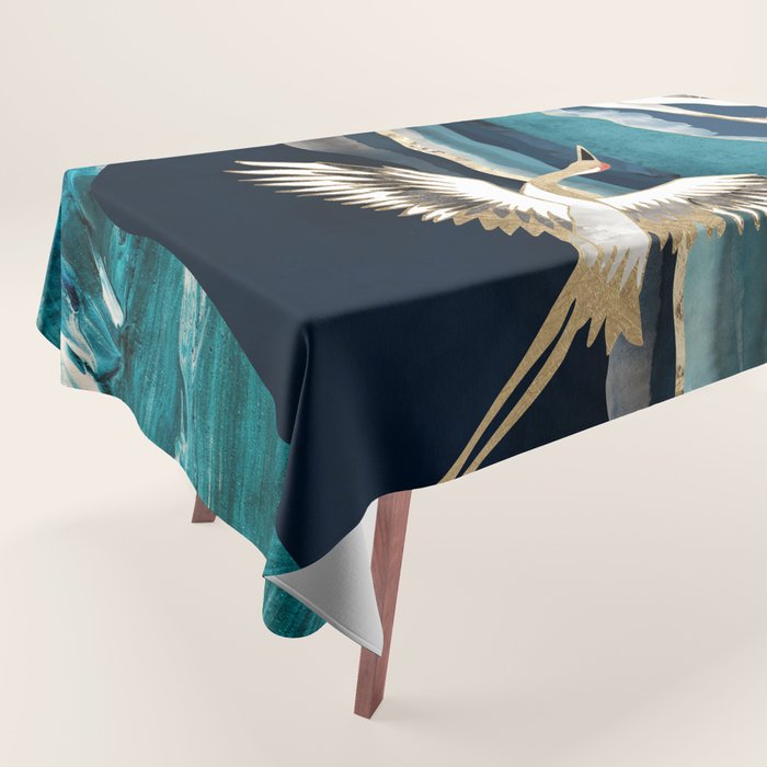 Midnight Cranes Tablecloth Gallery Image 1