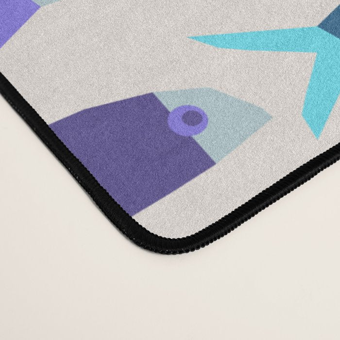 Blue Sardines Pattern Desk Mat Gallery Image 4