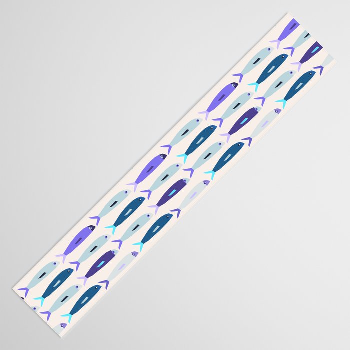 Blue Sardines Pattern Table Runner Gallery Image 3