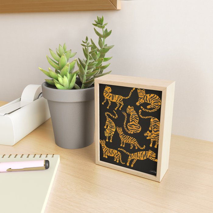 Tiger Collection - Black & Orange Mini Art Print Gallery Image 2