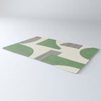 Abstract Lines Composition - Green Rug Gallery Image 3