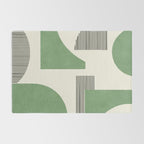 Abstract Lines Composition - Green Rug Gallery Image 2