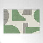 Abstract Lines Composition - Green Welcome Mat Gallery Image 1