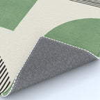 Abstract Lines Composition - Green Rug Gallery Image 4