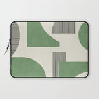 Abstract Lines Composition - Green Laptop Sleeve Gallery Image 1