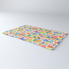 Playful Meadow Cute Animals with Motivational Affirmations - Bright Rainbow Rug Gallery Image 3