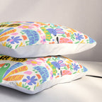 Playful Meadow Cute Animals with Motivational Affirmations - Bright Rainbow Pillow Sham Gallery Image 3