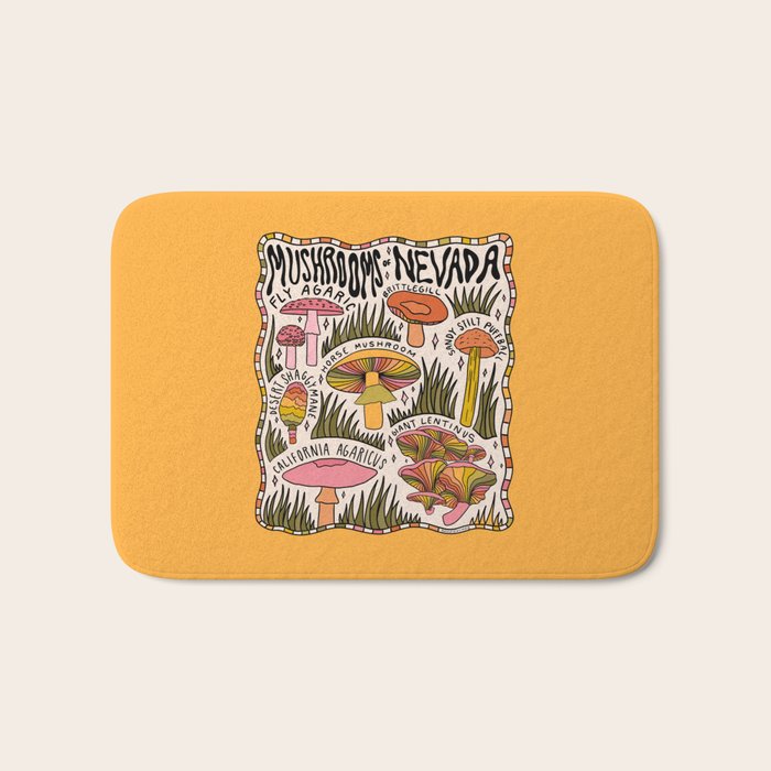 Mushrooms of Nevada Bath Mat Gallery Image 1
