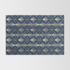 Art Deco Diamonds in Navy and Gold Rug Gallery Image 2