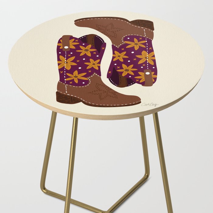 Cowgirl Boots - Fuchsia & Orange Side Table Gallery Image 2