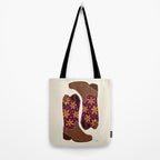Cowgirl Boots - Fuchsia & Orange Tote Bag Gallery Image 2