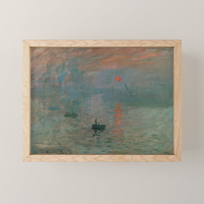 Impression, Sunrise, Claude Monet Mini Art Print Gallery Image 1