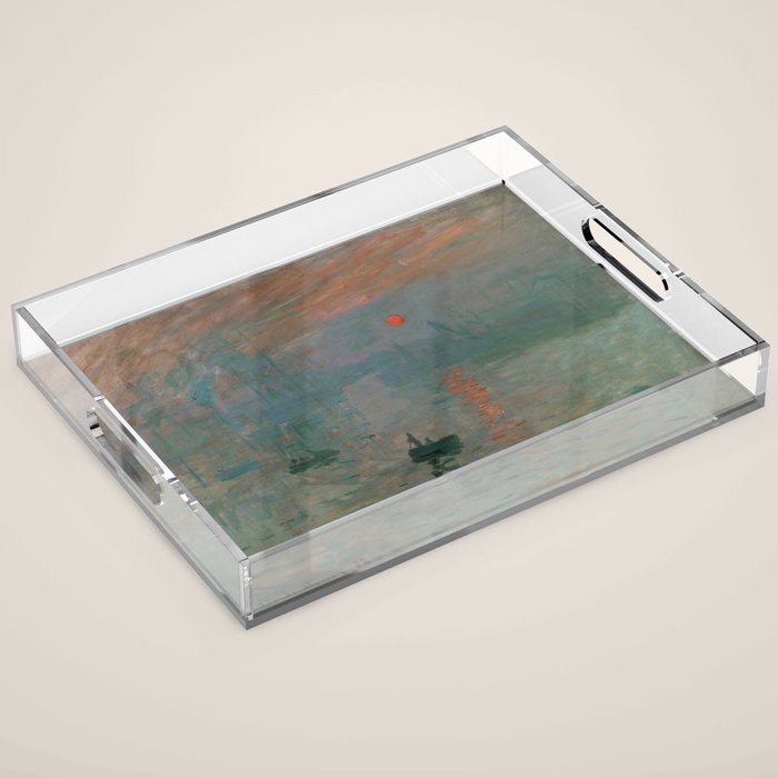 Impression, Sunrise, Claude Monet Acrylic Tray Gallery Image 1