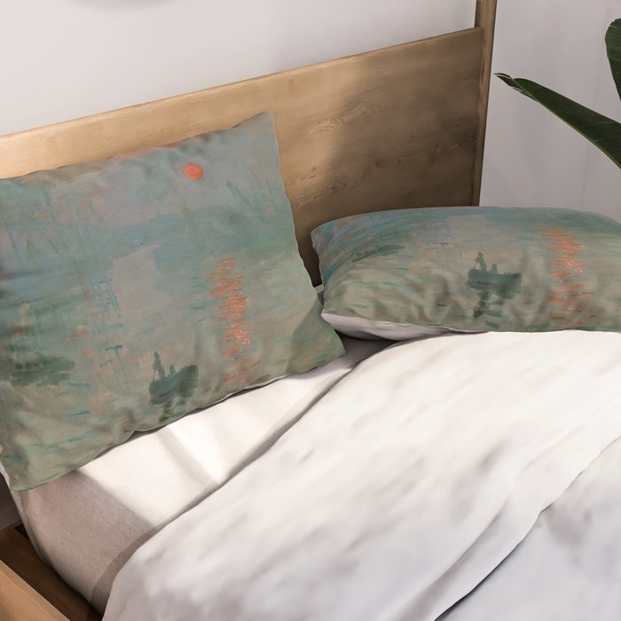 Impression, Sunrise, Claude Monet Pillow Sham Gallery Image 2