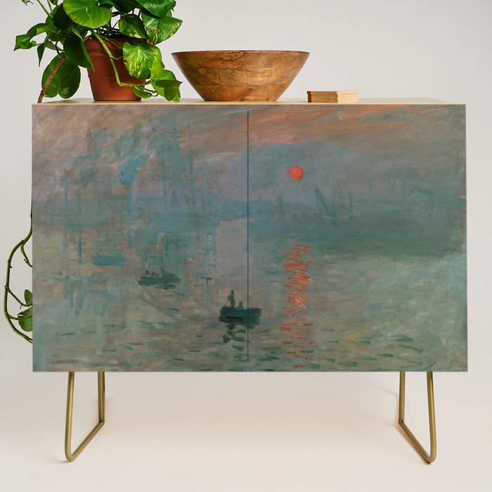 Impression, Sunrise, Claude Monet Credenza Gallery Image 1