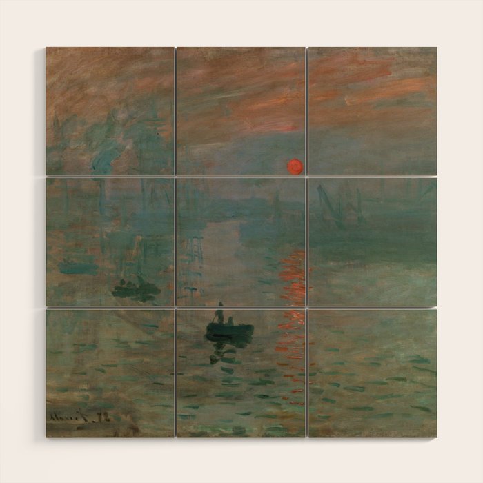 Impression, Sunrise, Claude Monet Wood Wall Art Gallery Image 1