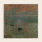 Impression, Sunrise, Claude Monet Wood Wall Art Gallery Image 1
