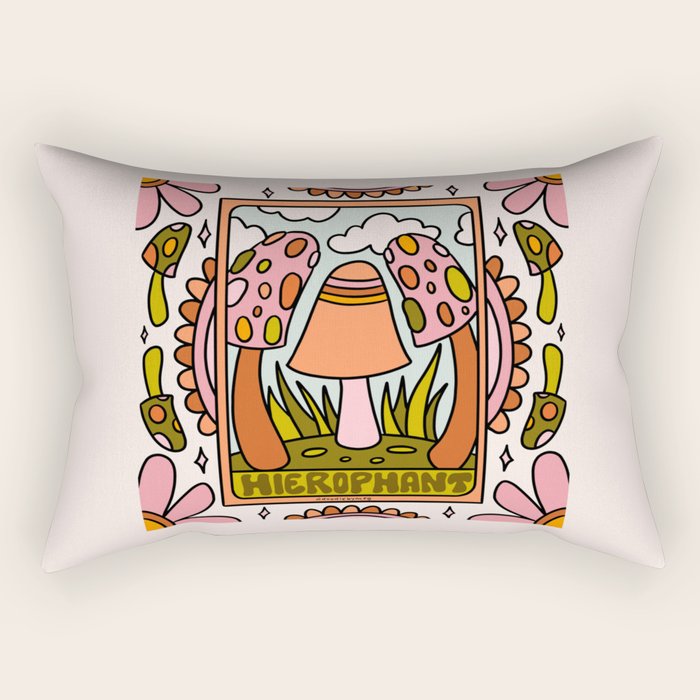 5. The Hierophant Mushroom Rectangular Pillow Gallery Image 1