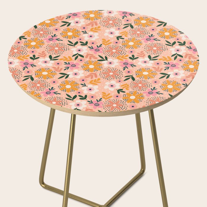 Autumn Floral Pattern Side Table Gallery Image 2