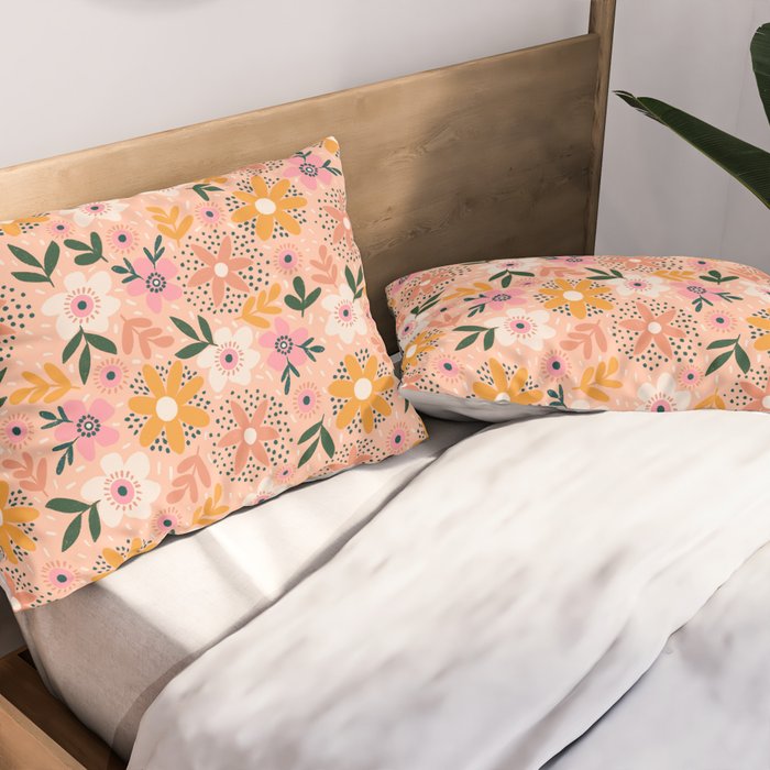 Autumn Floral Pattern Pillow Sham Gallery Image 2