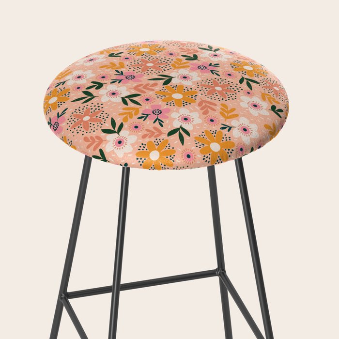 Autumn Floral Pattern Stool Gallery Image 2