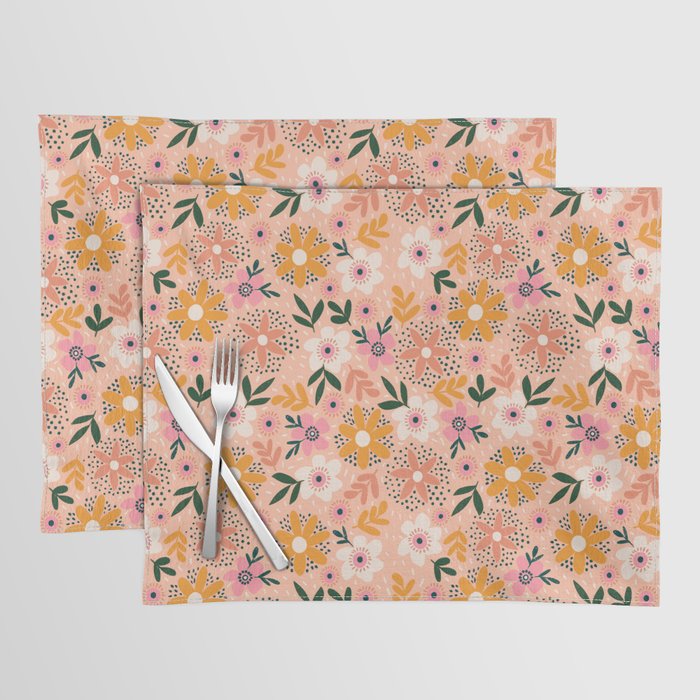 Autumn Floral Pattern Placemat Gallery Image 1