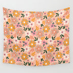 Autumn Floral Pattern Wall Tapestry Gallery Image 4