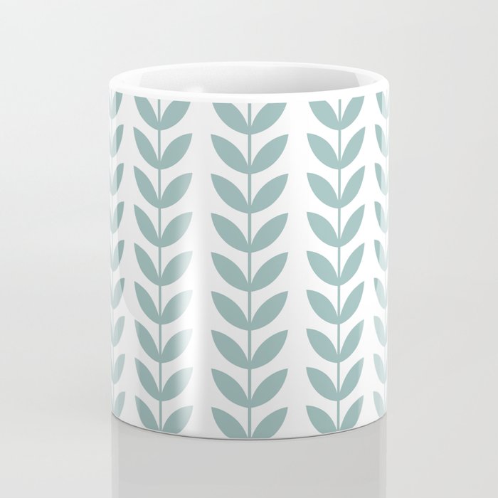 Scandinavian Mid Century Pattern 1950s Blue Coffee Mug Gallery Image 4