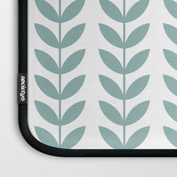 Scandinavian Mid Century Pattern 1950s Blue Laptop Sleeve Gallery Image 3