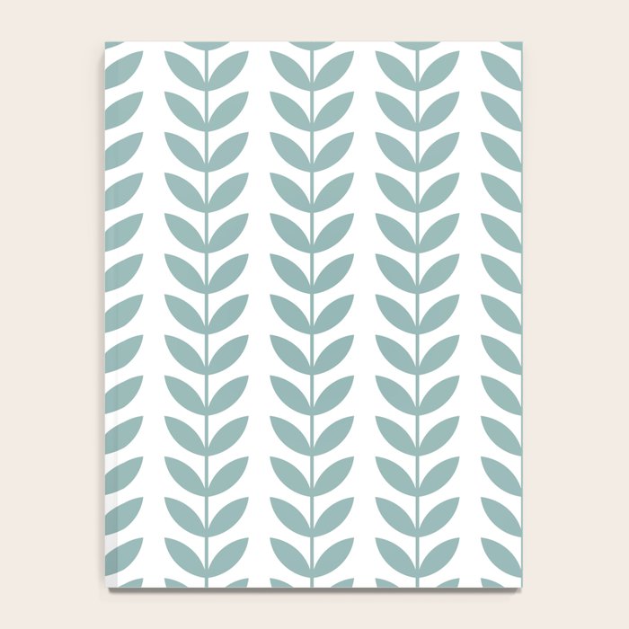 Scandinavian Mid Century Pattern 1950s Blue Notebook Gallery Image 4