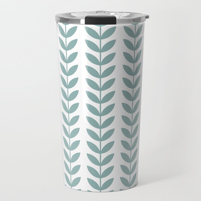Scandinavian Mid Century Pattern 1950s Blue Travel Mug Gallery Image 1