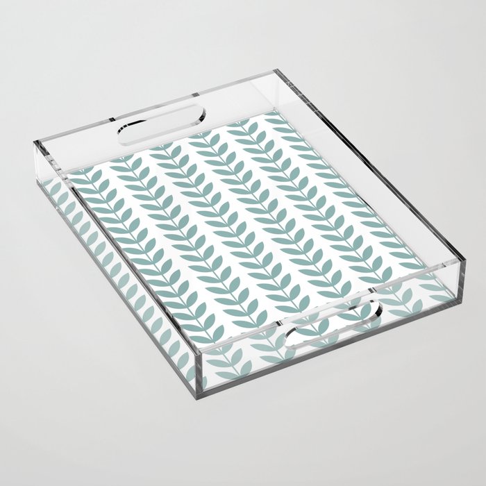 Scandinavian Mid Century Pattern 1950s Blue Acrylic Tray Gallery Image 1
